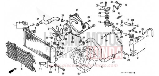 RADIATEUR VFR750FT de 1996